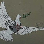 Banksy-Armored Peace Dove